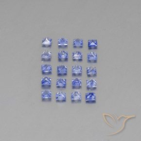 Zaffiro naturale blu da 1,99 ct, quadrato, VVS-VS
