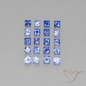 Zaffiro naturale blu da 1,58 ct, quadrato, VVS-VS