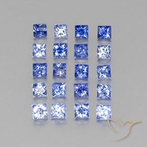 Zaffiro naturale blu da 1,58 ct, quadrato, VVS-VS