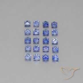 Zaffiro naturale blu da 1,58 ct, quadrato, VVS-VS