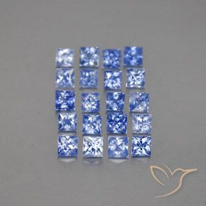 Gemme di Zaffiro Blu scuro medio naturale da 2.34 ct, Quadrato, VVS-VS