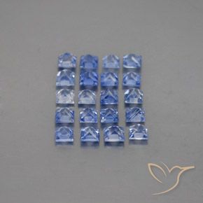 Gemme di Zaffiro Blu scuro medio naturale da 2.34 ct, Quadrato, VVS-VS