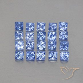 Zaffiro naturale blu da 2,49 ct, quadrato, VVS-VS