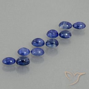 Gemme di Zaffiro Blu scuro naturale da 3.01 ct, Ovale, Traslucido
