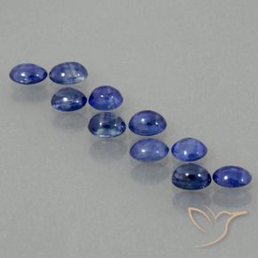 Gemme di Zaffiro Blu scuro naturale da 3.01 ct, Ovale, Traslucido