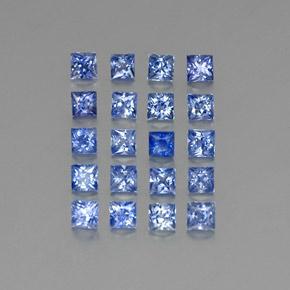 Zaffiro naturale blu da 3,67 ct, quadrato, VVS-VS