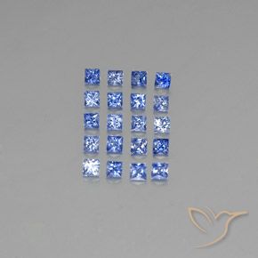 Zaffiro naturale blu da 1,53 ct, quadrato, VVS-VS