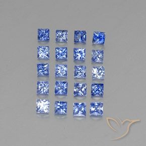 Zaffiro naturale blu da 1,53 ct, quadrato, VVS-VS