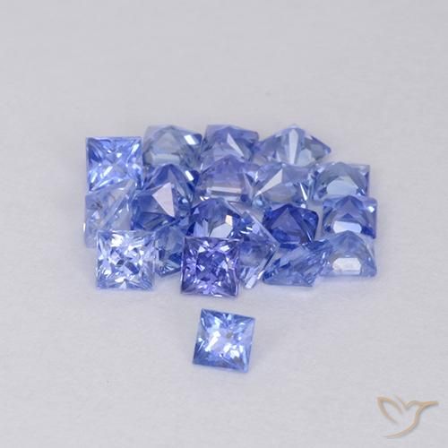 Gemme di Zaffiro Viola elettrico blu naturale da 1.51 ct, Quadrato, VVS-VS