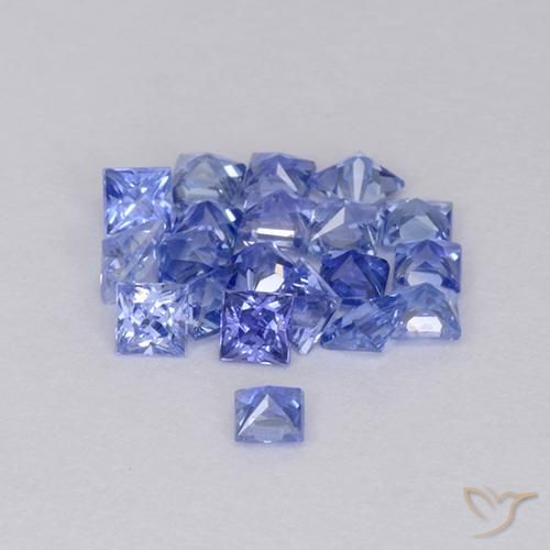 Gemme di Zaffiro Viola elettrico blu naturale da 1.51 ct, Quadrato, VVS-VS