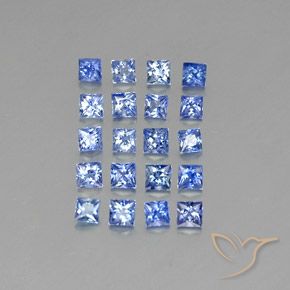 Zaffiro naturale blu da 1,31 ct, quadrato, VVS-VS