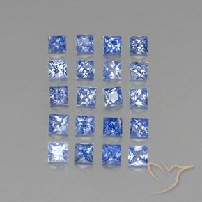 Gemme di Zaffiro Blu scuro medio naturale da 3.70 ct, Quadrato, VVS-VS