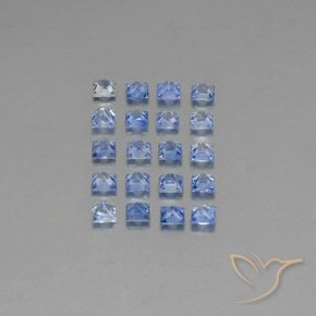 Gemme di Zaffiro Blu scuro medio naturale da 3.70 ct, Quadrato, VVS-VS