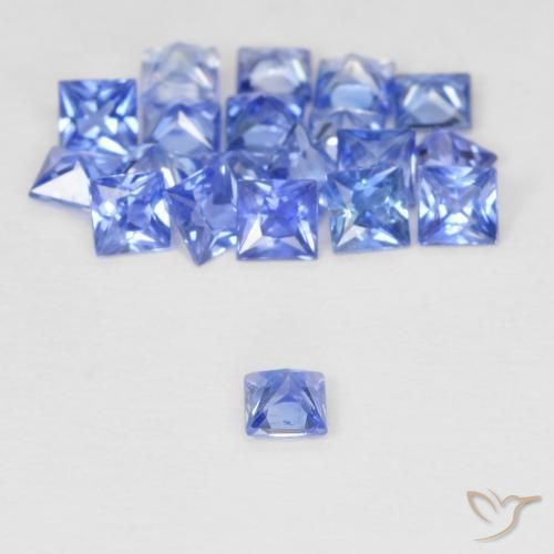 Zaffiro naturale blu da 1,62 ct, quadrato, VVS-VS