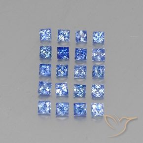 Zaffiro naturale blu da 2,57 ct, quadrato, VVS-VS