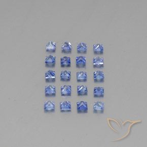 Zaffiro naturale blu da 2,57 ct, quadrato, VVS-VS