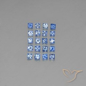 Zaffiro naturale blu da 3,15 ct, quadrato, VVS-VS