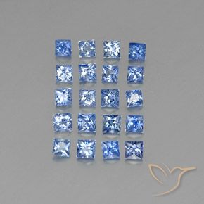 Zaffiro naturale blu da 3,15 ct, quadrato, VVS-VS