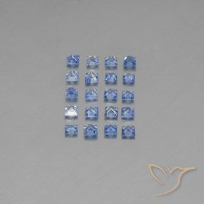 Zaffiro naturale blu da 3,15 ct, quadrato, VVS-VS
