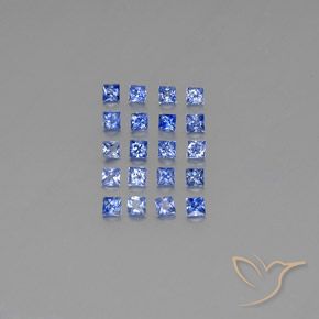 Zaffiro naturale blu da 1,65 ct, quadrato, VVS-VS