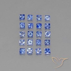 Zaffiro naturale blu da 1,65 ct, quadrato, VVS-VS