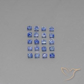 Zaffiro naturale blu da 1,65 ct, quadrato, VVS-VS