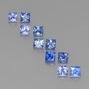 Zaffiro naturale blu da 2,24 ct, quadrato, VVS-VS