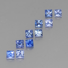 Zaffiro naturale blu da 2,24 ct, quadrato, VVS-VS