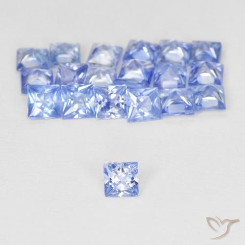1.69ctw Naturale Blu pastello Zaffiro, Quadrato, VVS-VS
