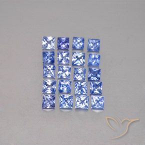 Zaffiro naturale blu da 2,14 ct, quadrato, VVS-VS
