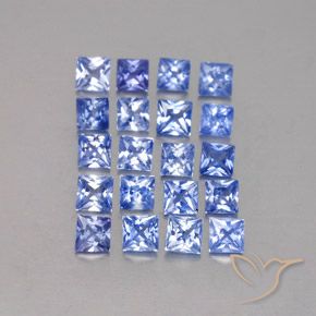 Zaffiro naturale blu da 2,14 ct, quadrato, VVS-VS