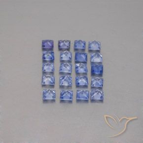 Zaffiro naturale blu da 2,14 ct, quadrato, VVS-VS
