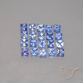 Zaffiro naturale blu da 2,13 ct, quadrato, VVS-VS