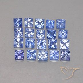 Zaffiro naturale blu da 2,13 ct, quadrato, VVS-VS