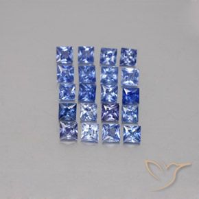 Zaffiro naturale blu da 2,26 ct, quadrato, VVS-VS