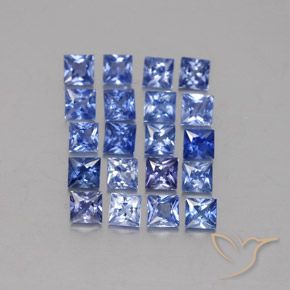 Zaffiro naturale blu da 2,26 ct, quadrato, VVS-VS