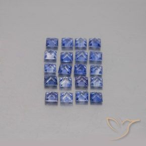 Zaffiro naturale blu da 2,26 ct, quadrato, VVS-VS