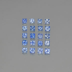 Zaffiro naturale blu da 2,31 ct, quadrato, VVS-VS