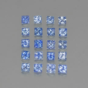 Zaffiro naturale blu da 2,31 ct, quadrato, VVS-VS