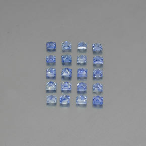 Zaffiro naturale blu da 2,31 ct, quadrato, VVS-VS