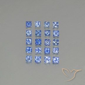 Zaffiro naturale blu da 1,97 ct, quadrato, VVS-VS