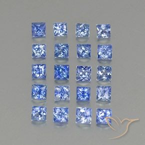 Zaffiro naturale blu da 1,97 ct, quadrato, VVS-VS