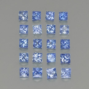 Zaffiro naturale blu da 2,04 ct, quadrato, VVS-VS