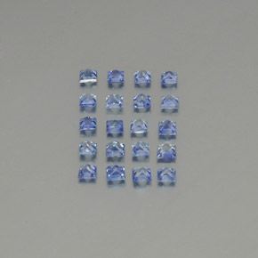 Zaffiro naturale blu da 2,04 ct, quadrato, VVS-VS