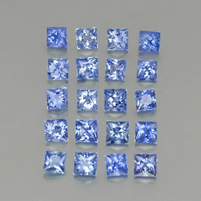 Zaffiro naturale blu da 2,19 ct, quadrato, VVS-VS