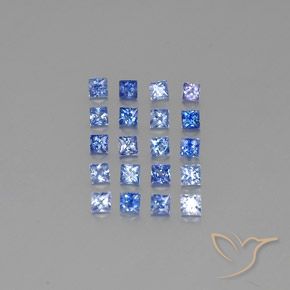 Zaffiro naturale blu da 1,81 ct, quadrato, VVS-VS