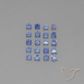 Zaffiro naturale blu da 1,81 ct, quadrato, VVS-VS