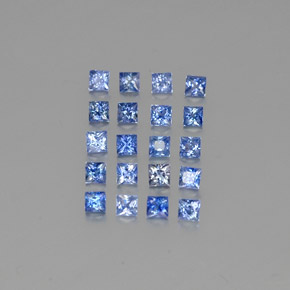 Zaffiro naturale blu da 1,51 ct, quadrato, VVS-VS
