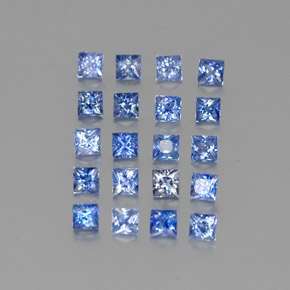 Zaffiro naturale blu da 1,51 ct, quadrato, VVS-VS