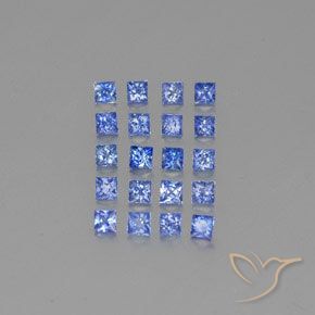 Zaffiro naturale blu da 2,05 ct, quadrato, VVS-VS